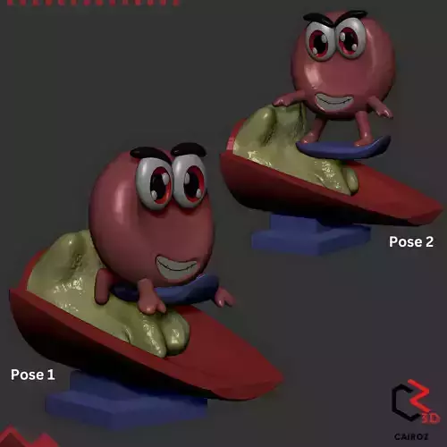  Red Cell Surf Cartoon