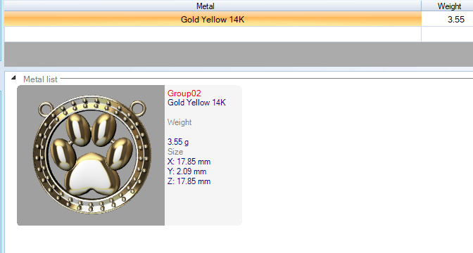 Dog Paw Print Pendant Hollow Footprint Necklace Memorial Jewelry 3D print model_18