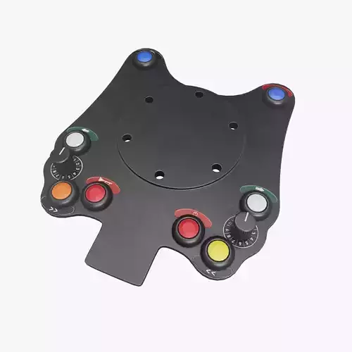 Steering Wheel Button Plate 01 Low-poly 3D model