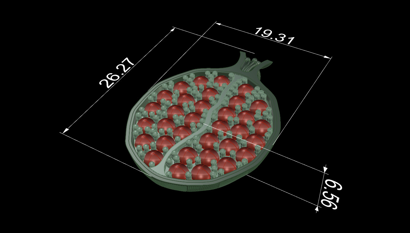 Pomegranate 3D print model_2