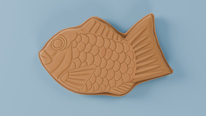 Taiyaki Low-poly 3D model 3