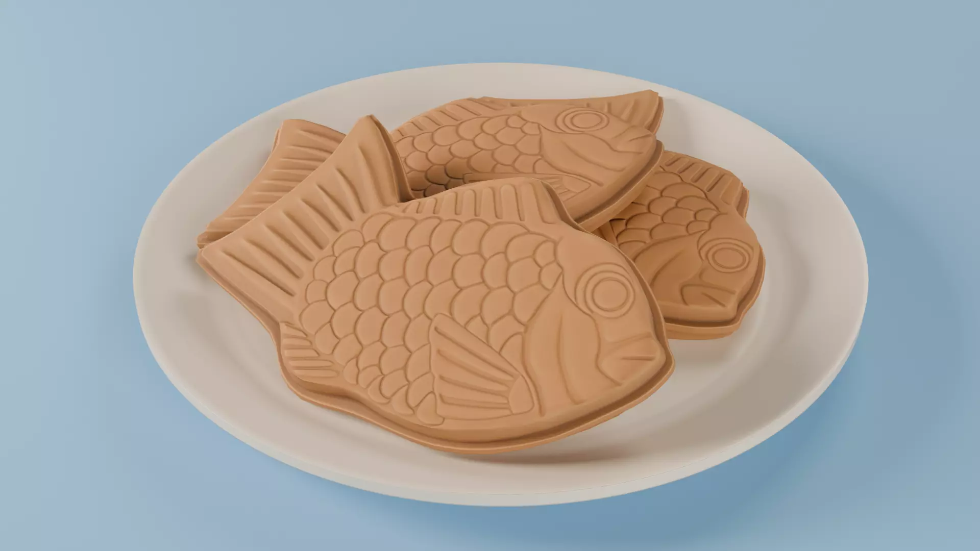 Taiyaki Low-poly 3D model