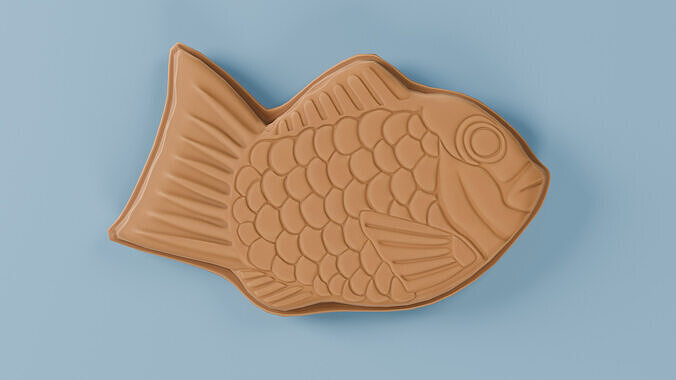 Taiyaki Low-poly 3D model 2