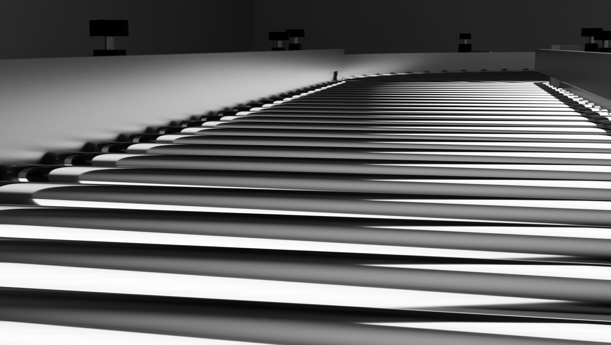 Roller Conveyor Belt 3D Model Assembly 3D model_11