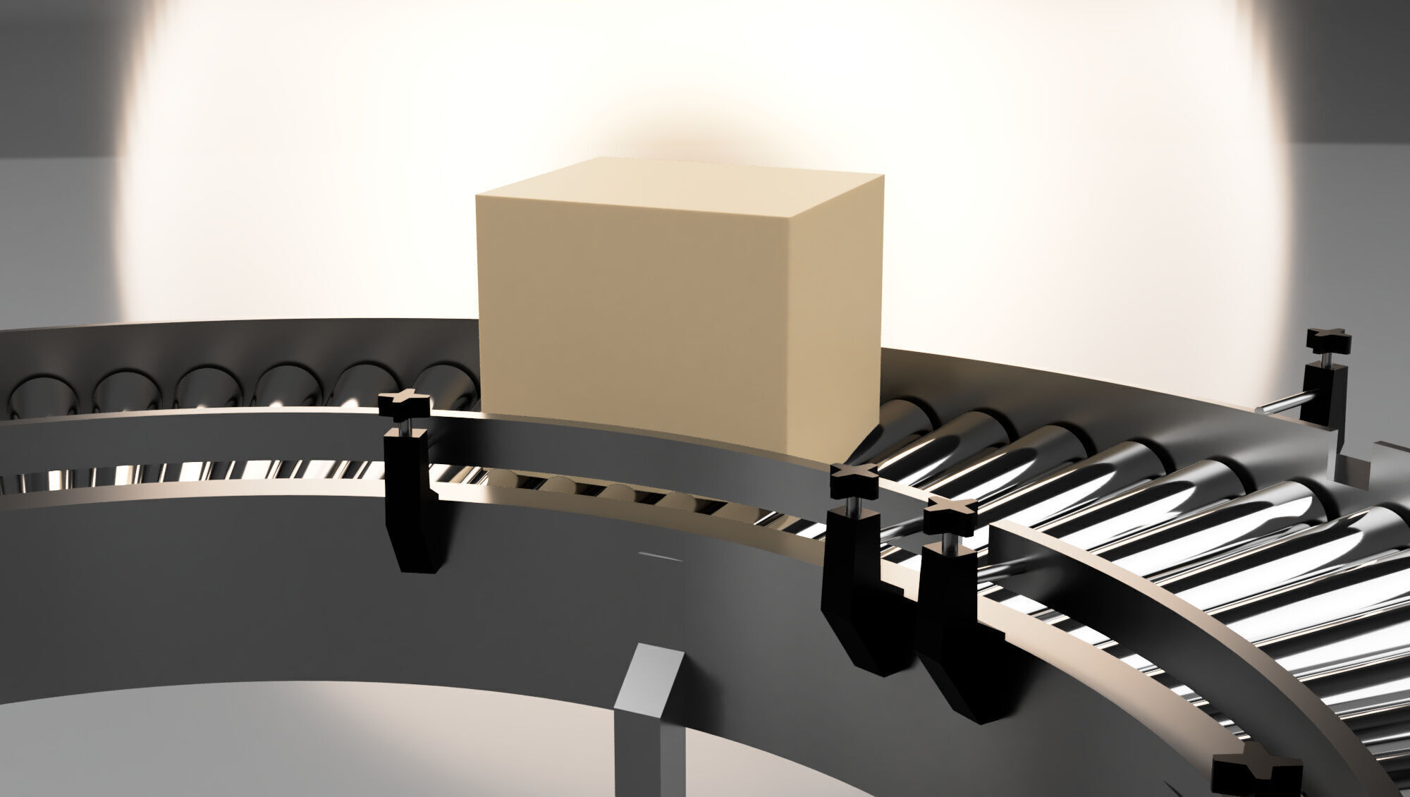 Roller Conveyor Belt 3D Model Assembly 3D model_5