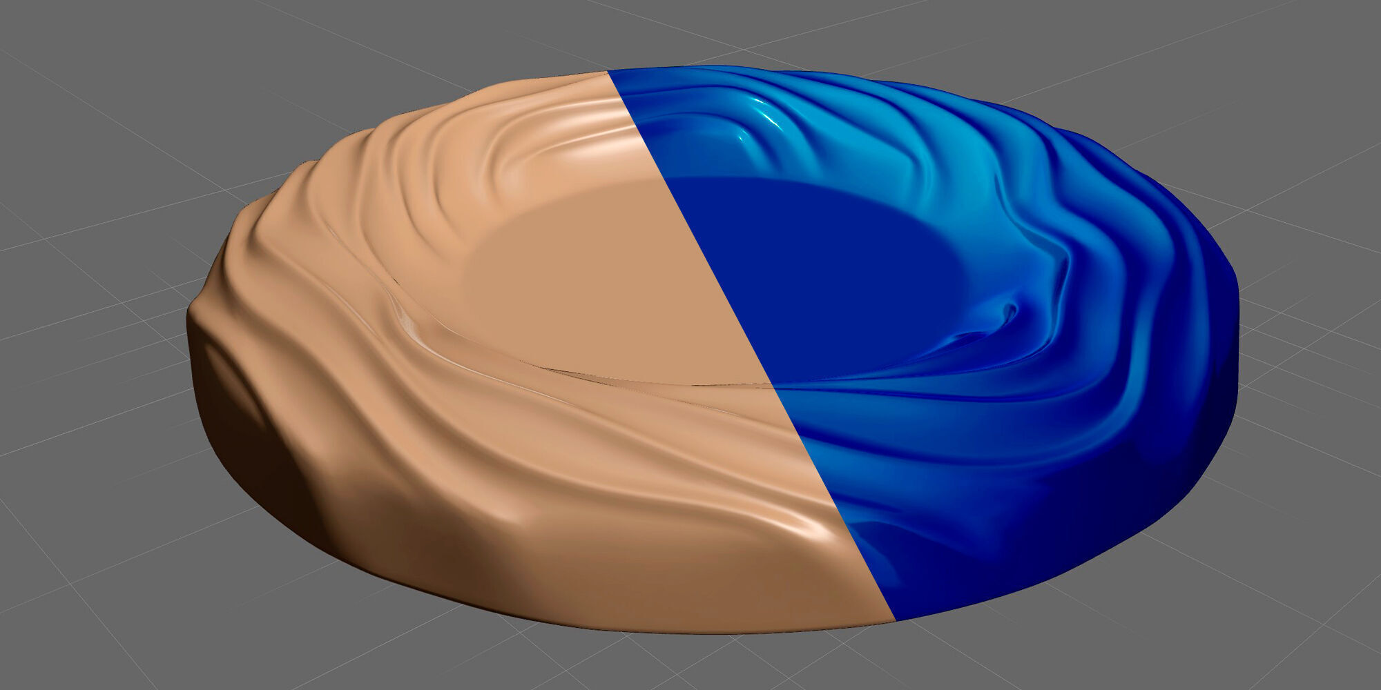 Desert Wind - Sea Waves - Tealight Holder 3D print model_5