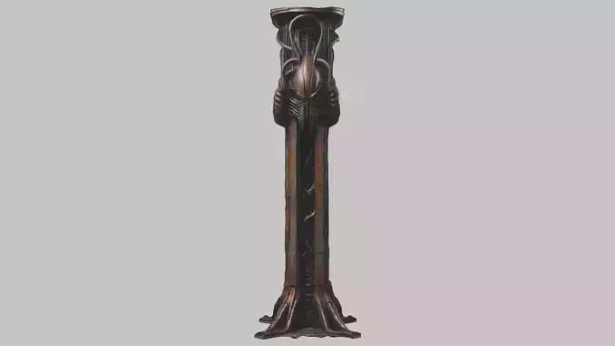 Fantasy ALien Scifi Column HR Giger Low-poly 3D model