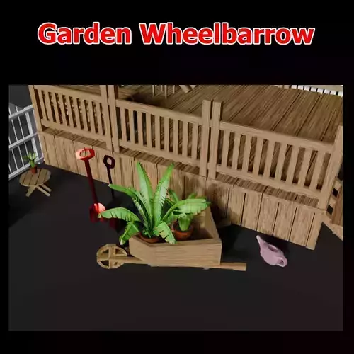 Garden Wheelbarrow 3D model