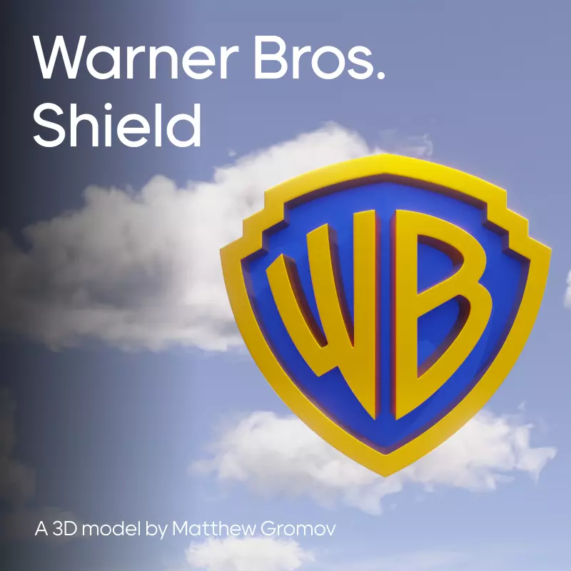 WB Shield Low-poly 3D model_0