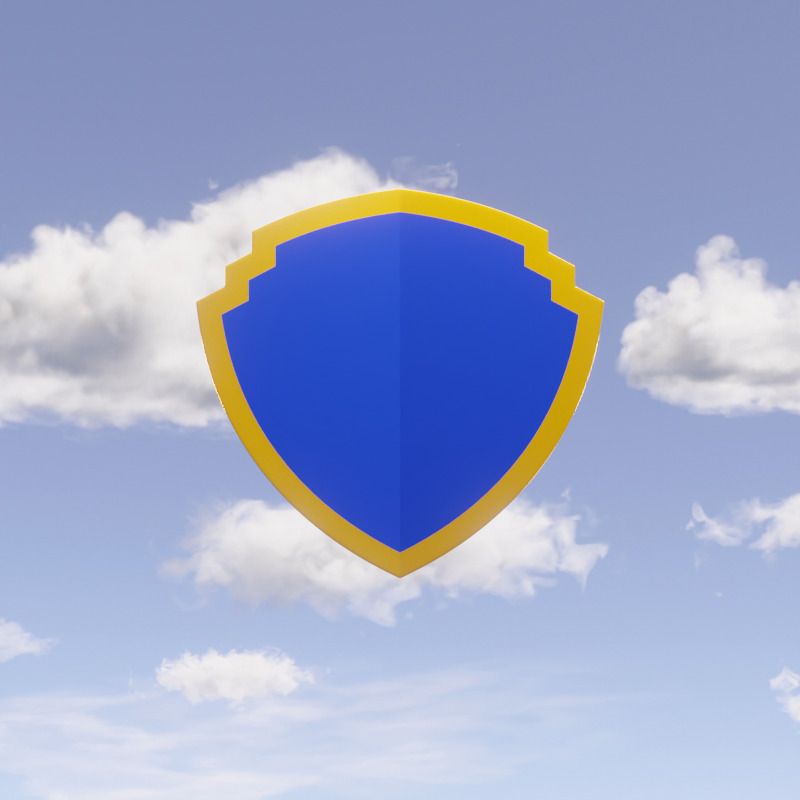 WB Shield Low-poly 3D model_5