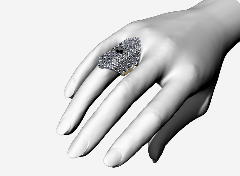 Ring fullgem 3D print model_7