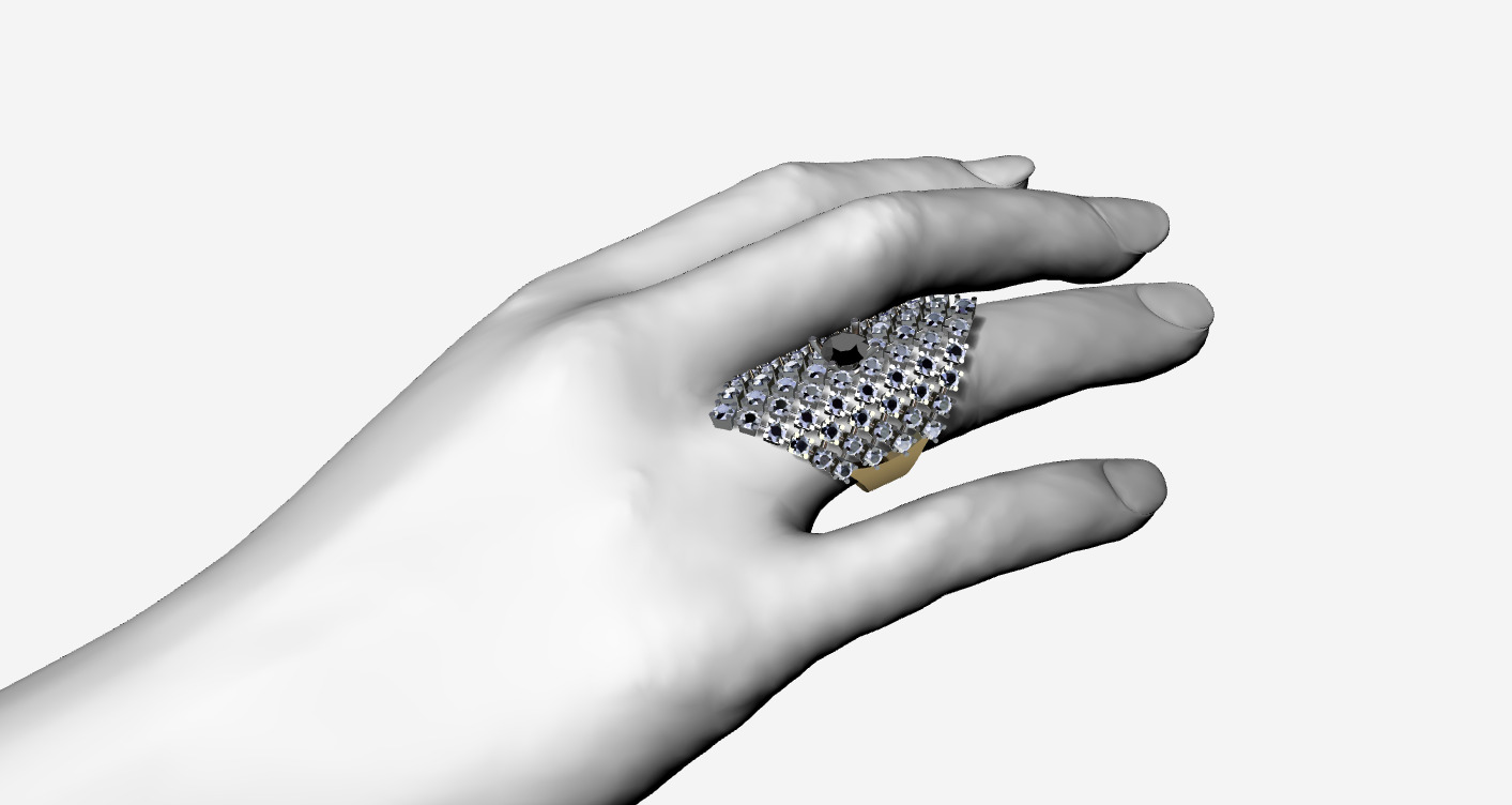 Ring fullgem 3D print model_8