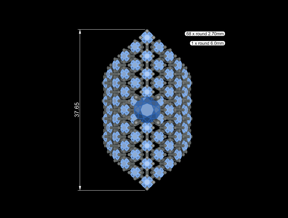 Ring fullgem 3D print model_1