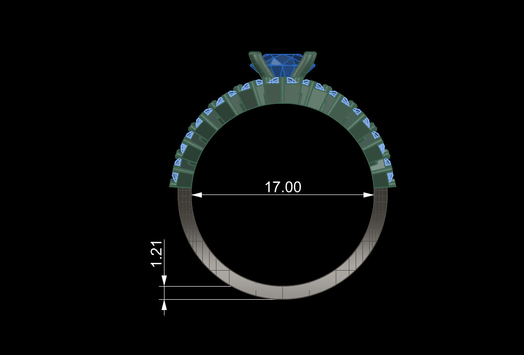 Ring fullgem 3D print model_2
