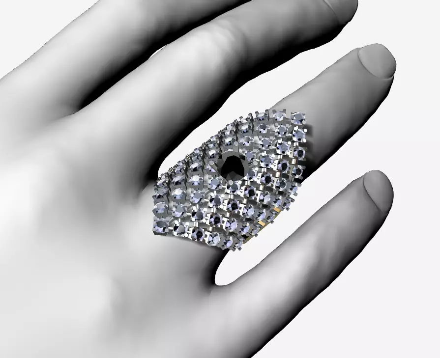 Ring fullgem 3D print model_0