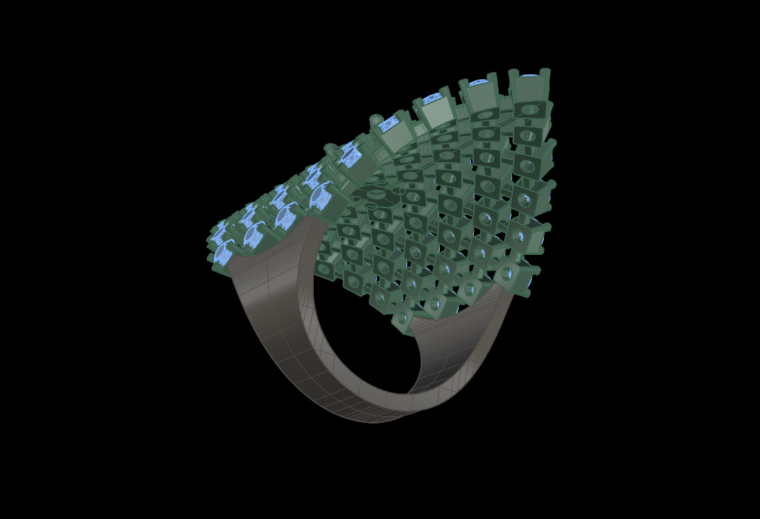 Ring fullgem 3D print model_4