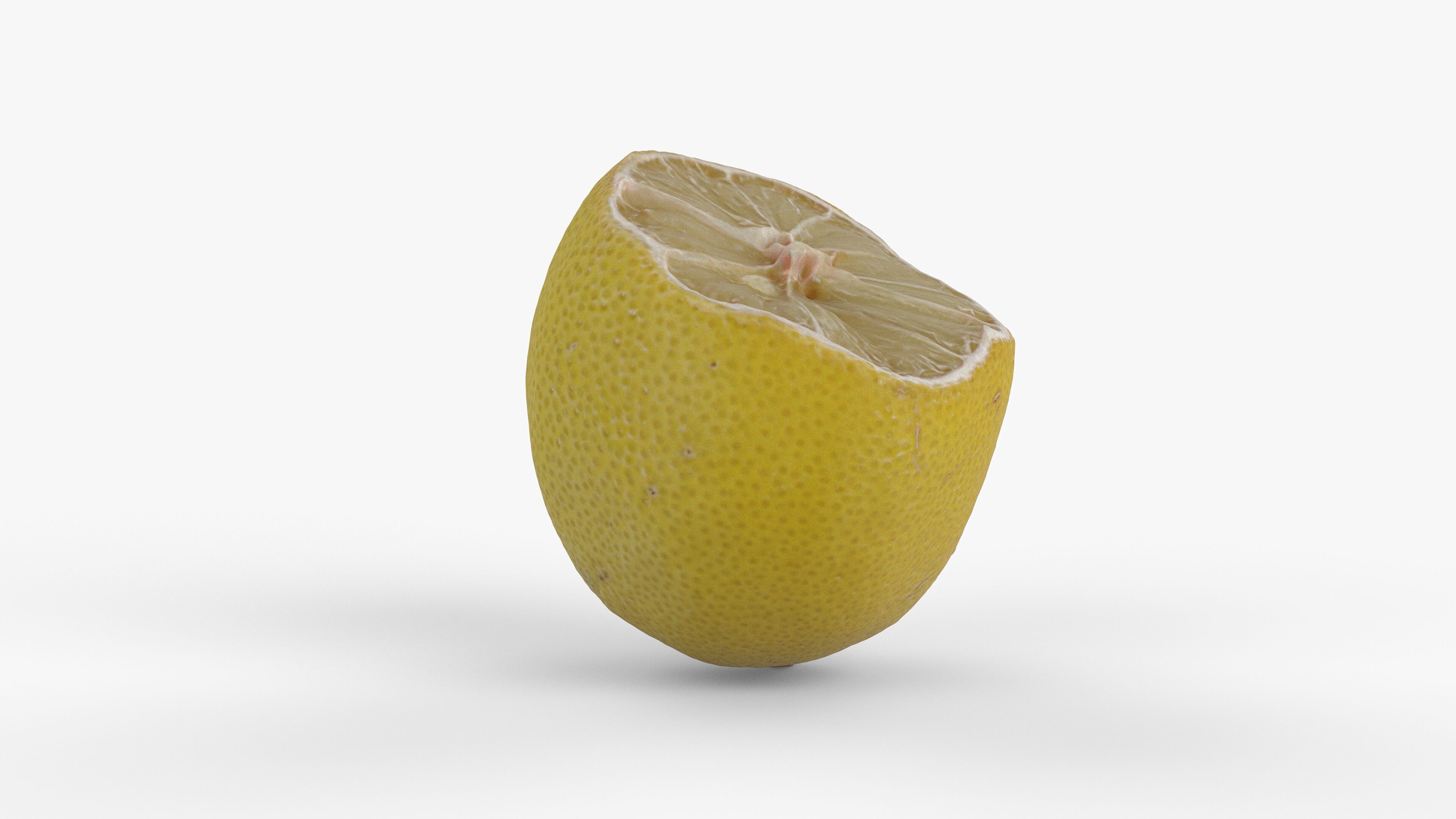 Photorealistic 3D scan of half a Lemon Low-poly 3D model_13