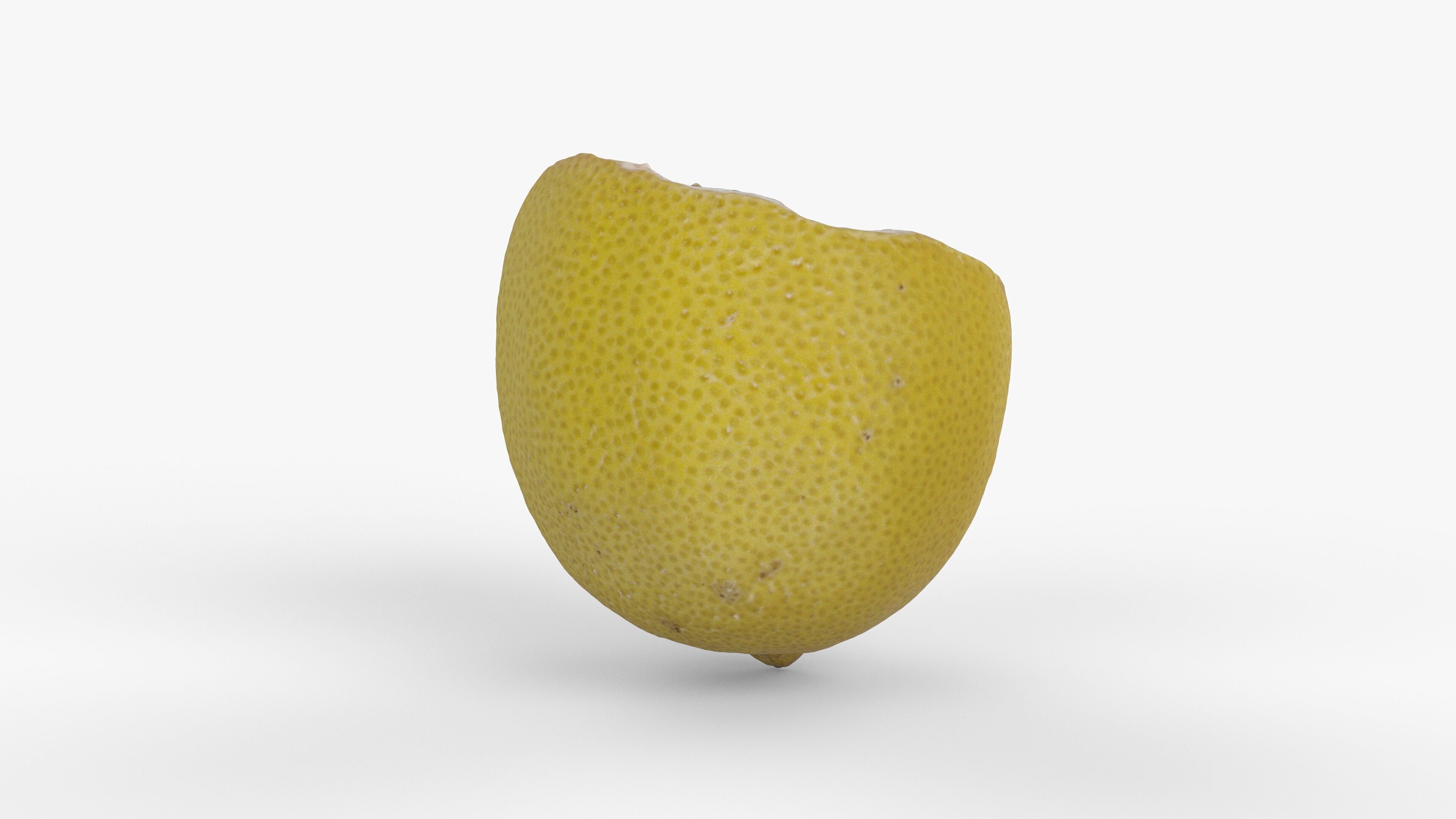 Photorealistic 3D scan of half a Lemon Low-poly 3D model_5