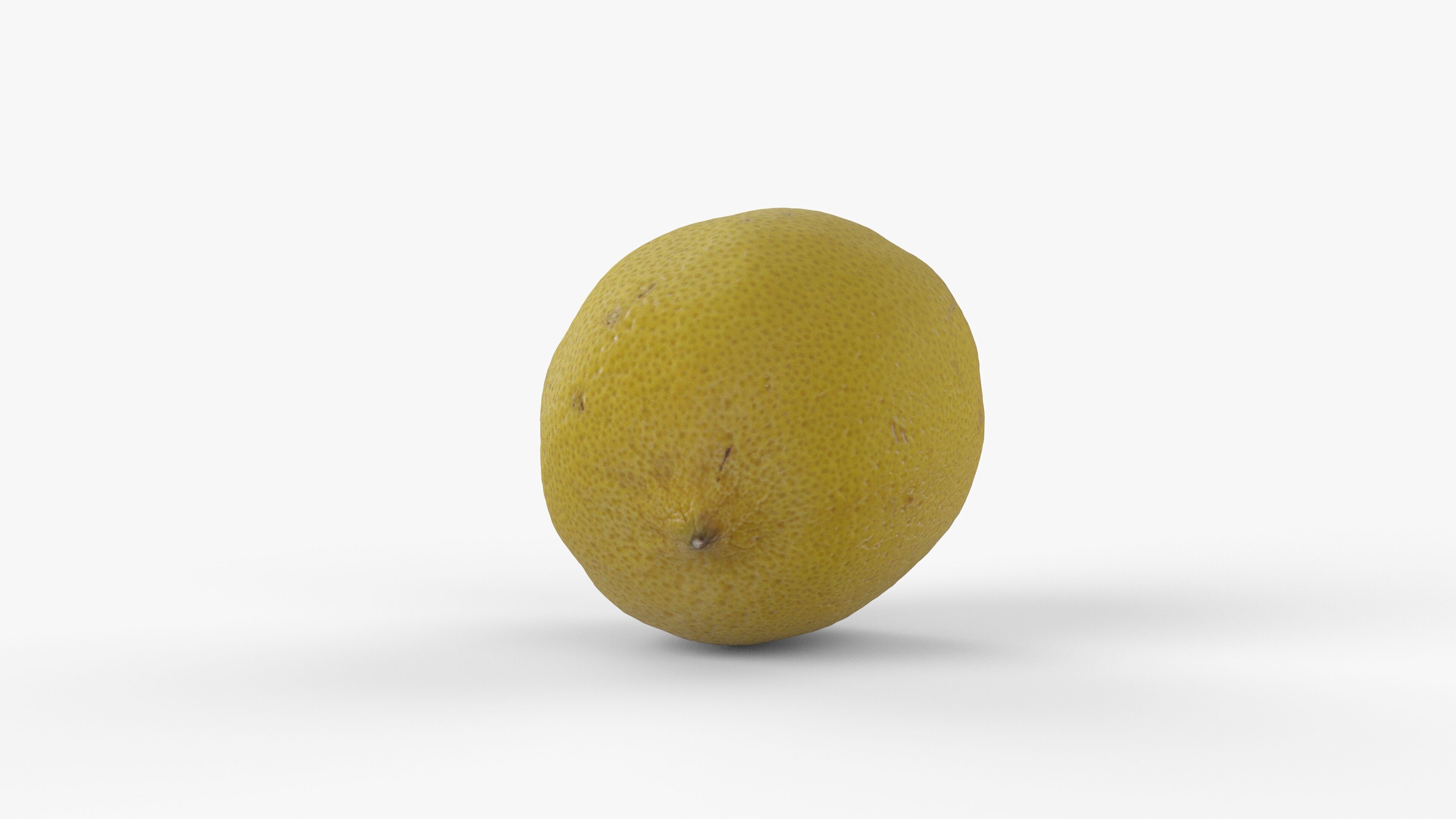 Photorealistic 3D scan of half a Lemon Low-poly 3D model_4