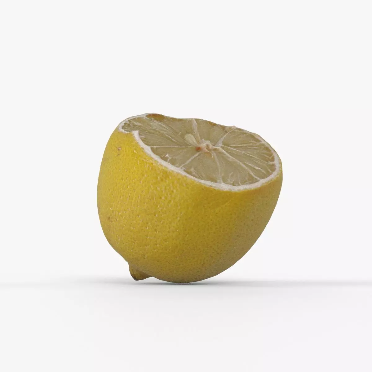 Photorealistic 3D scan of half a Lemon Low-poly 3D model_0