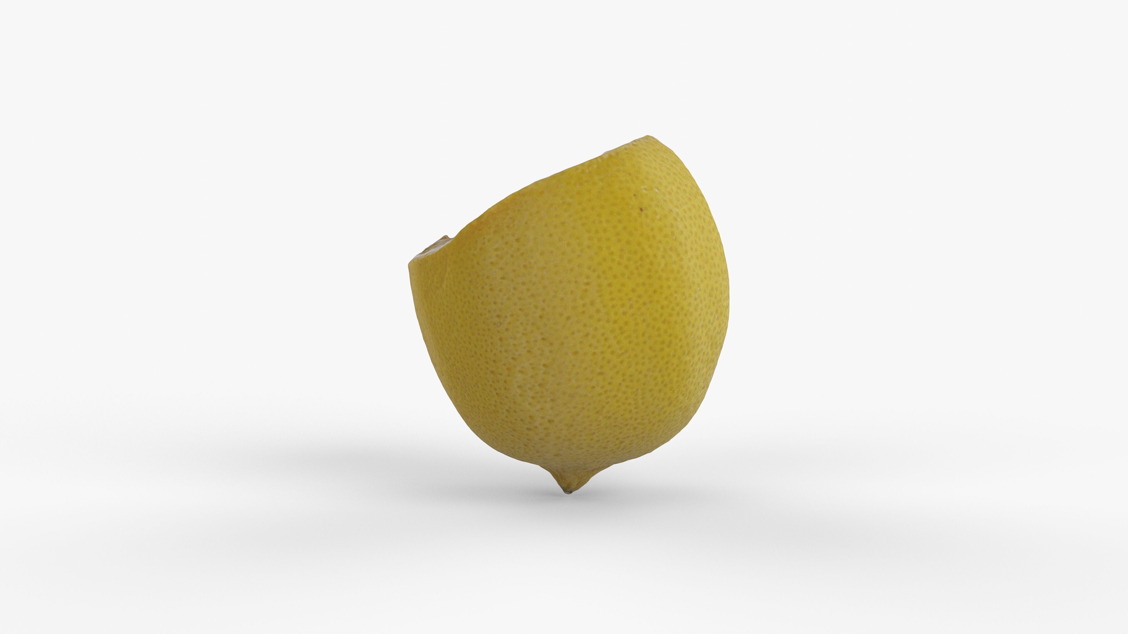 Photorealistic 3D scan of half a Lemon Low-poly 3D model_3