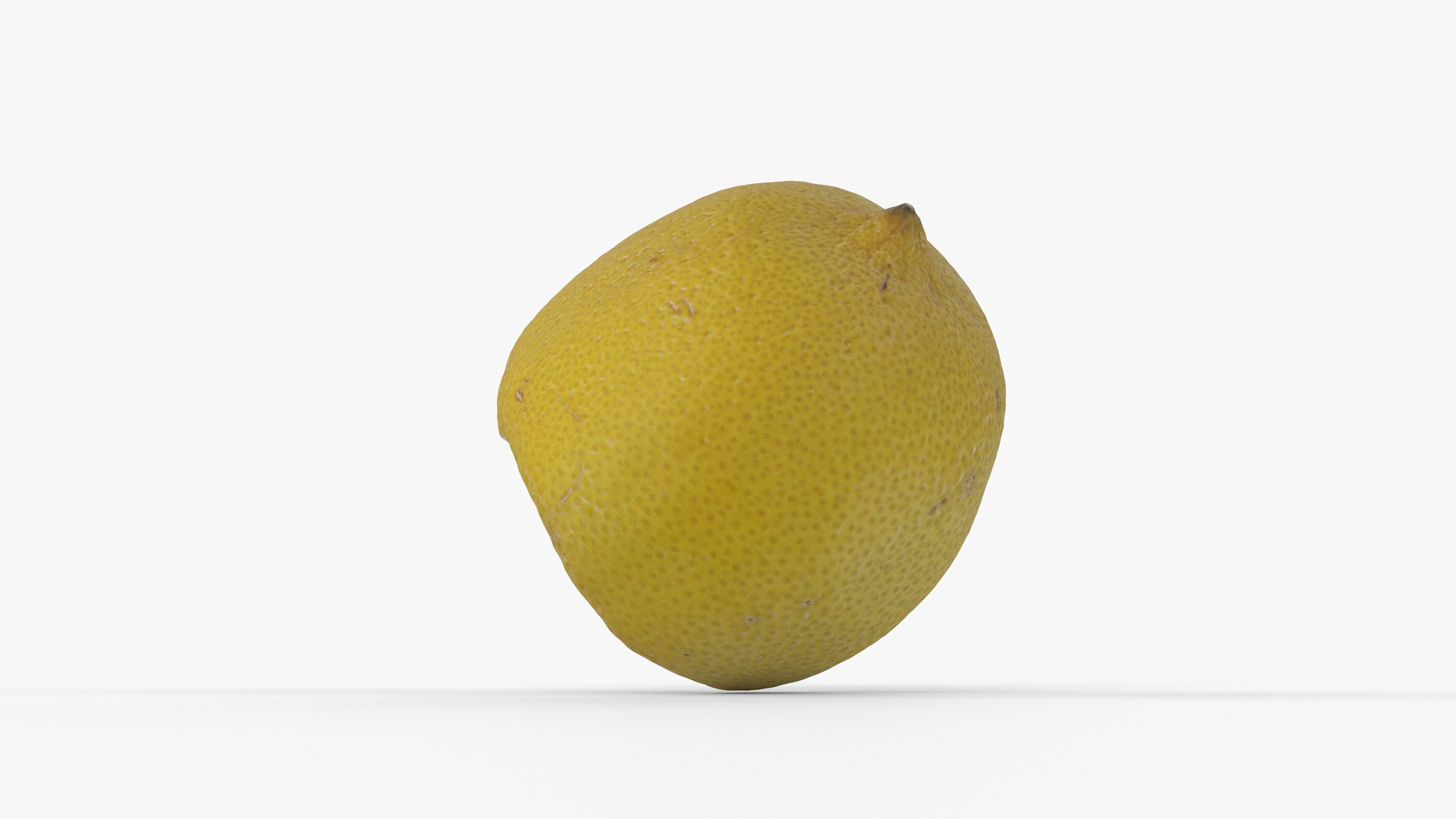 Photorealistic 3D scan of half a Lemon Low-poly 3D model_1