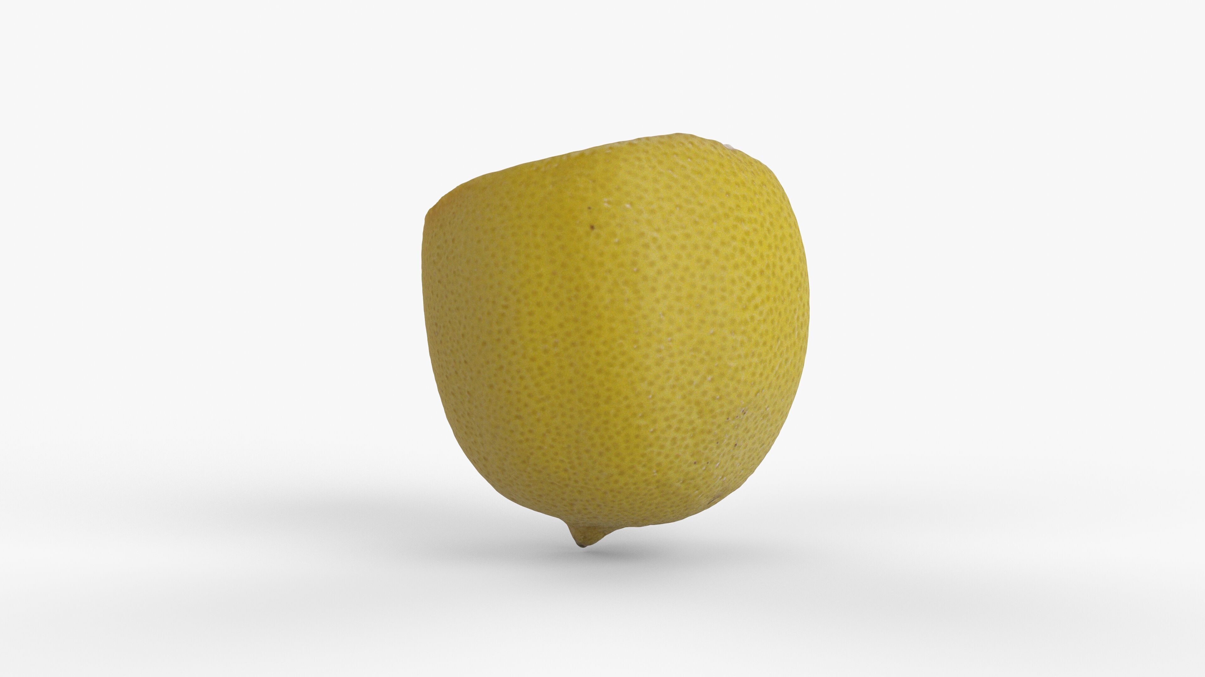 Photorealistic 3D scan of half a Lemon Low-poly 3D model_12