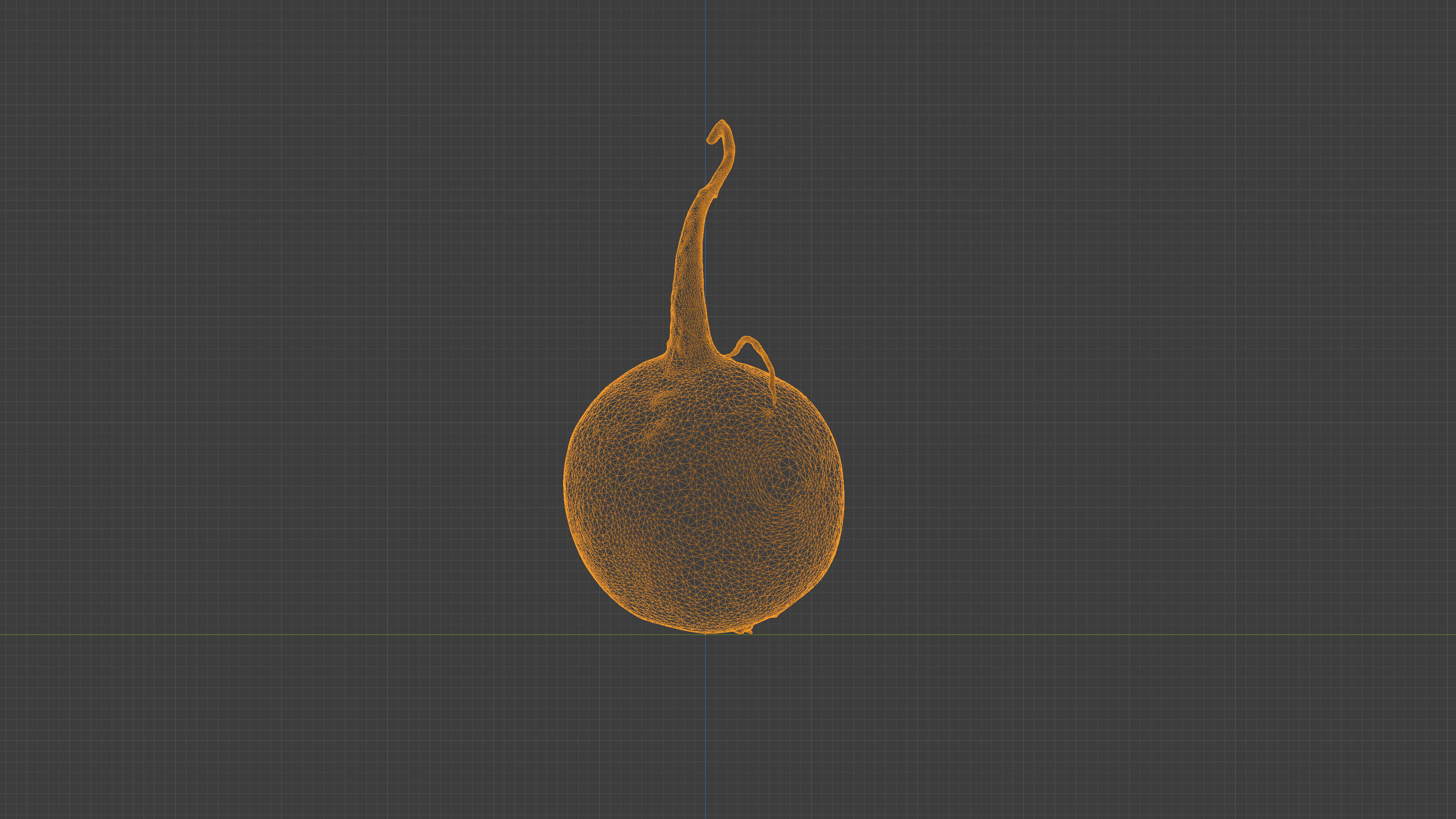 Photorealistic 3D scan of green radish Low-poly 3D model_23