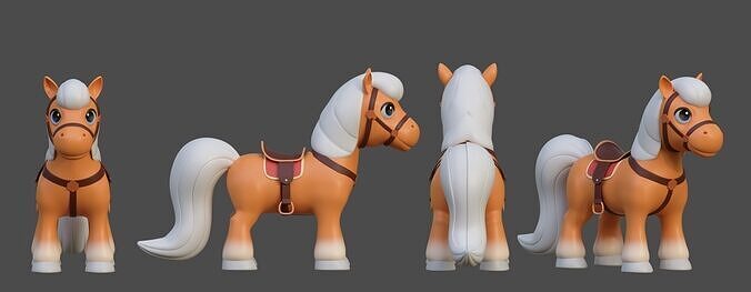 Horse Cartoon 3D model