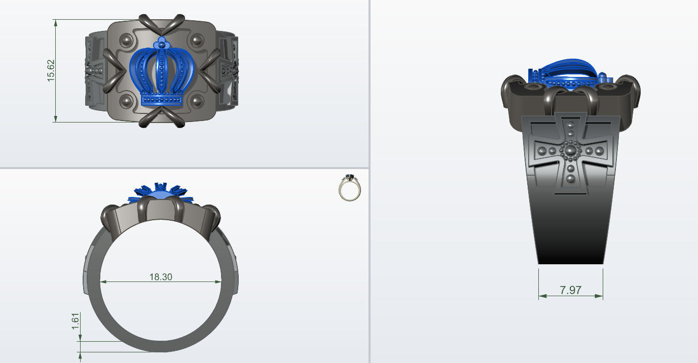 Ring corona 3D print model_2