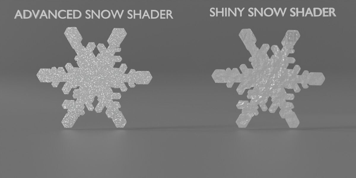 Snow Crystals Pack Low-poly 3D model_9