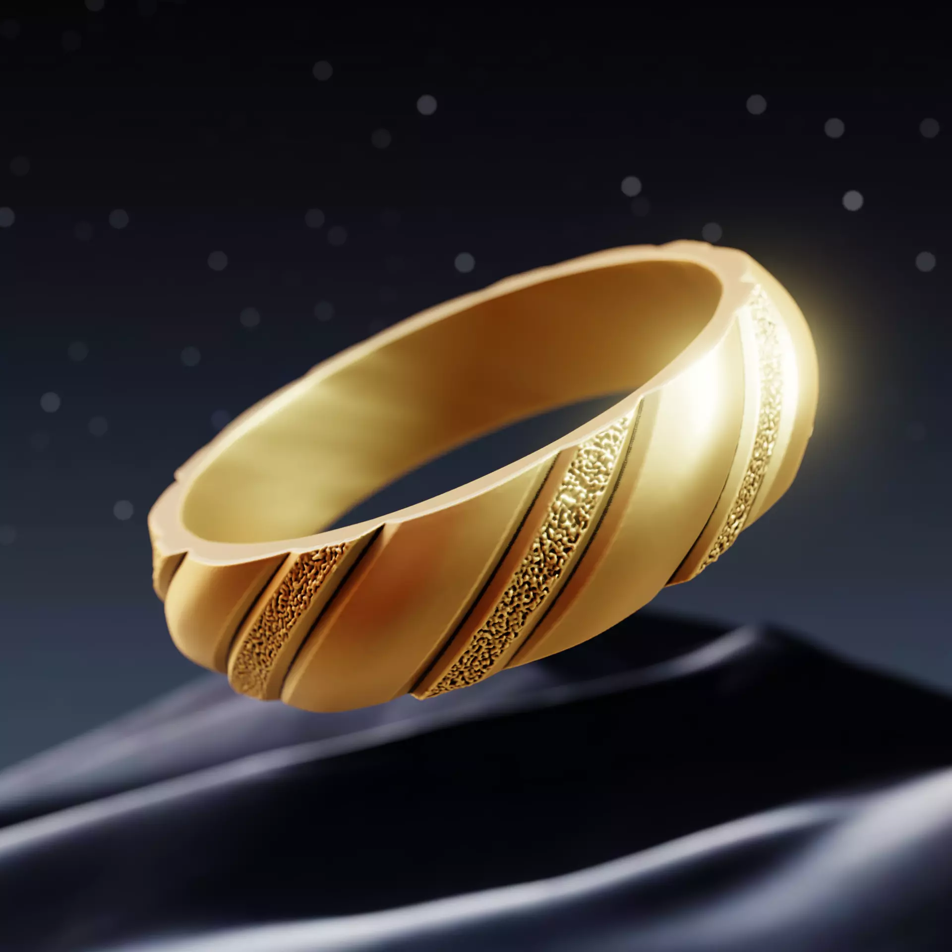 Twisted Luxe Ring - Premium Spiral Jewelry 3D Print Model 01 3D print model