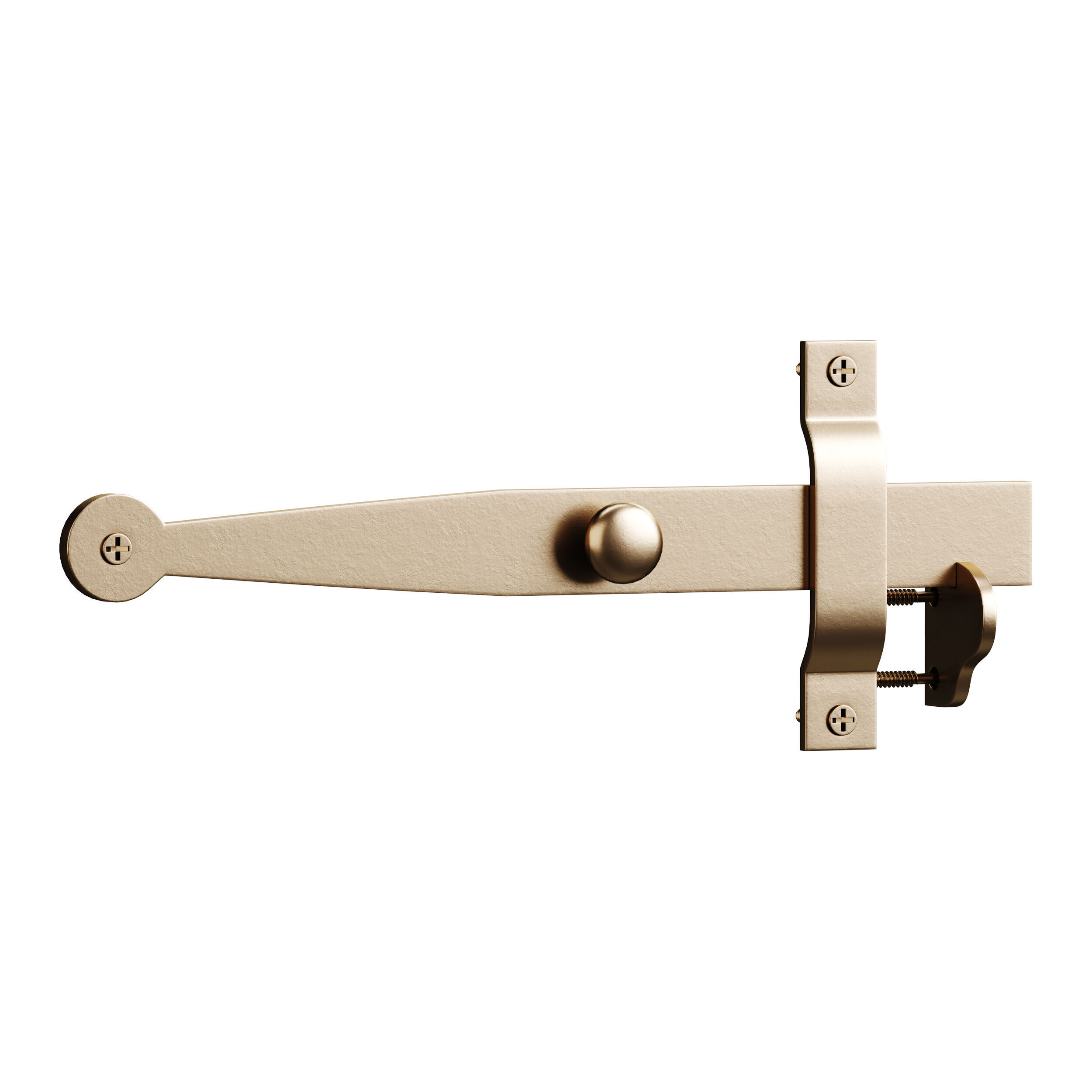 Cast Iron Gate Latch Bar Catch 3D model_1