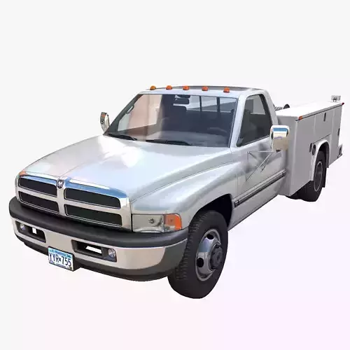 Dodge Ram 1995 Service Truck Low-poly 3D model