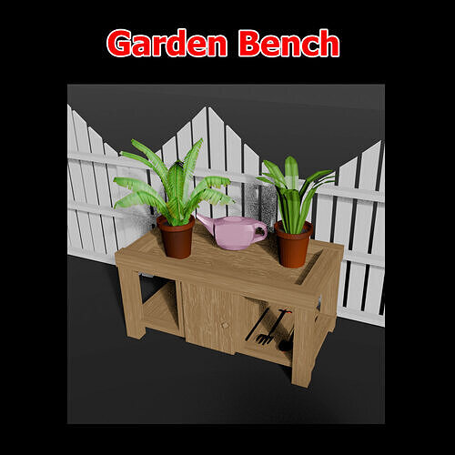 Garden Bench 3D model