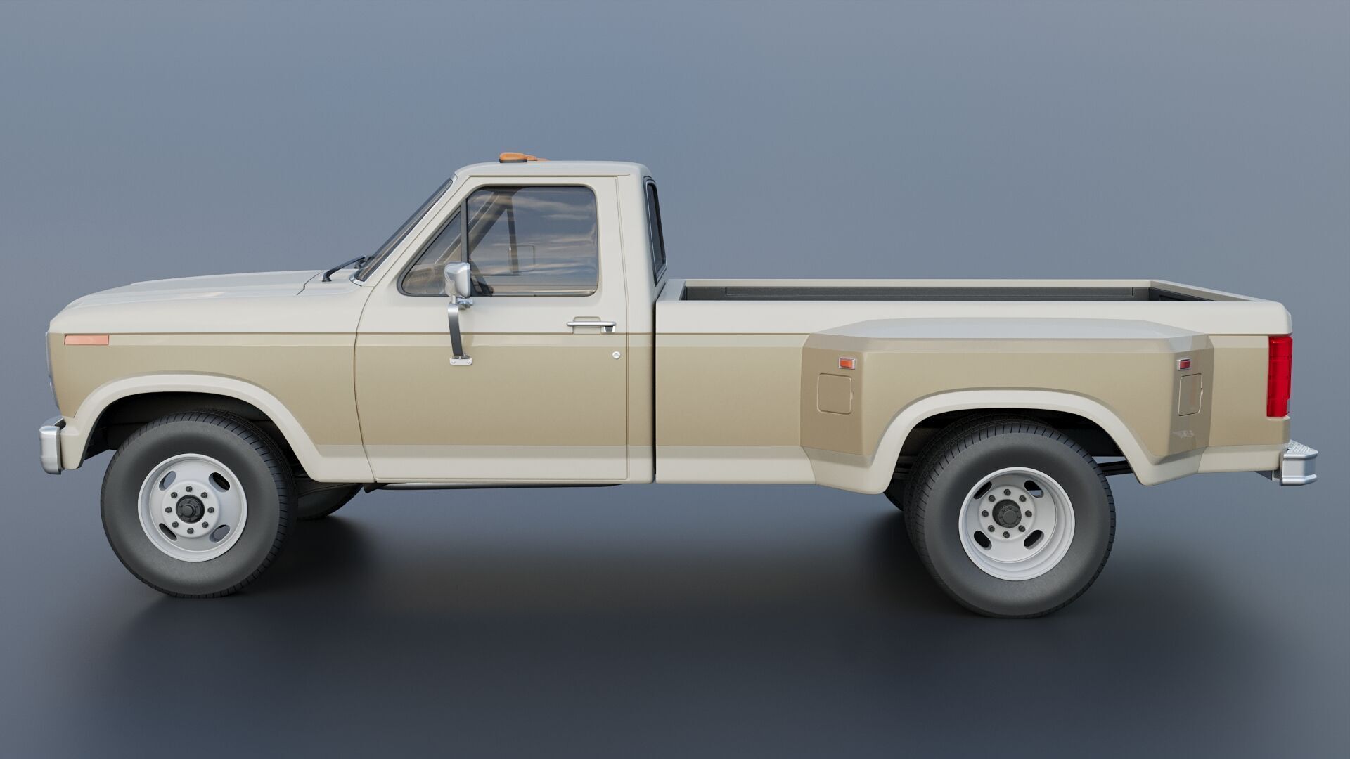 Pickup Truck F-350 Dually 1980 3D print model_3