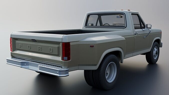 Pickup Truck F-350 Dually 1980  3D print model 7