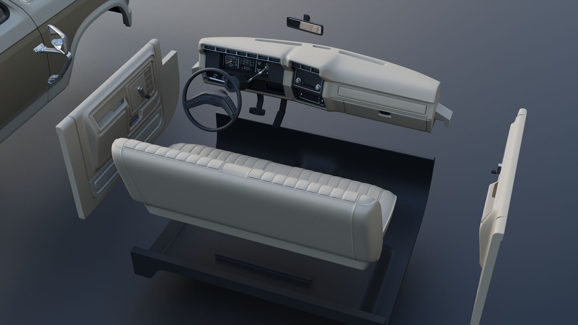 Pickup Truck F-350 Dually 1980 3D print model_27