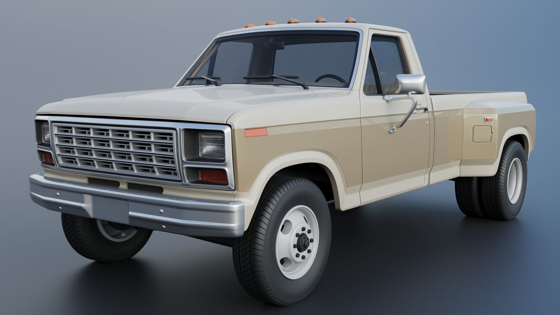 Pickup Truck F-350 Dually 1980 3D print model_2