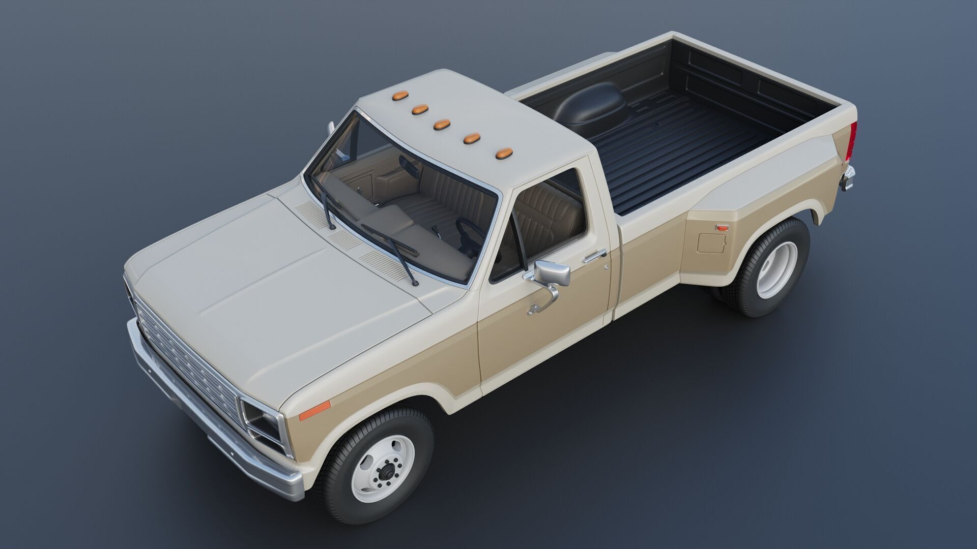 Pickup Truck F-350 Dually 1980 3D print model_12