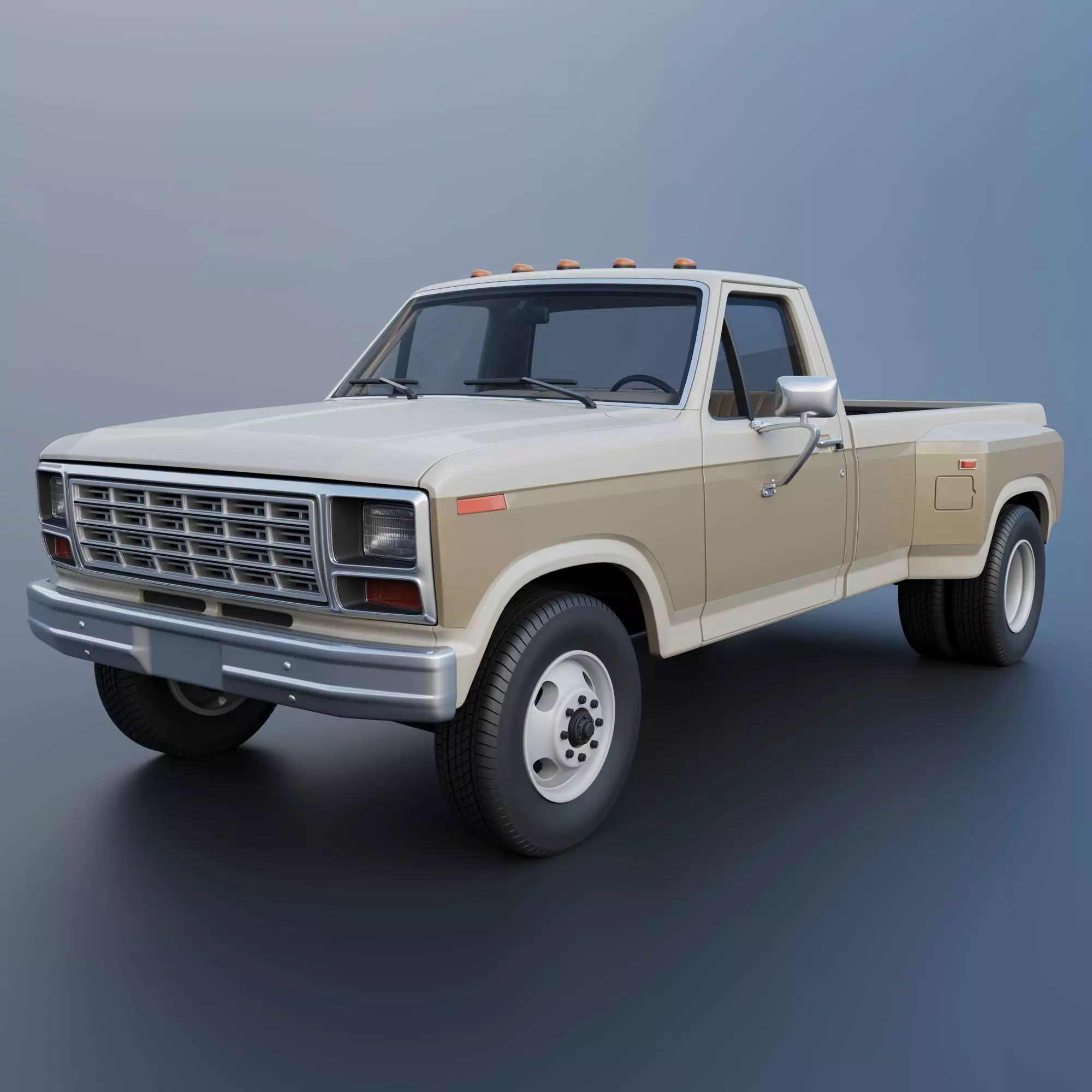Pickup Truck F-350 Dually 1980 3D print model_0