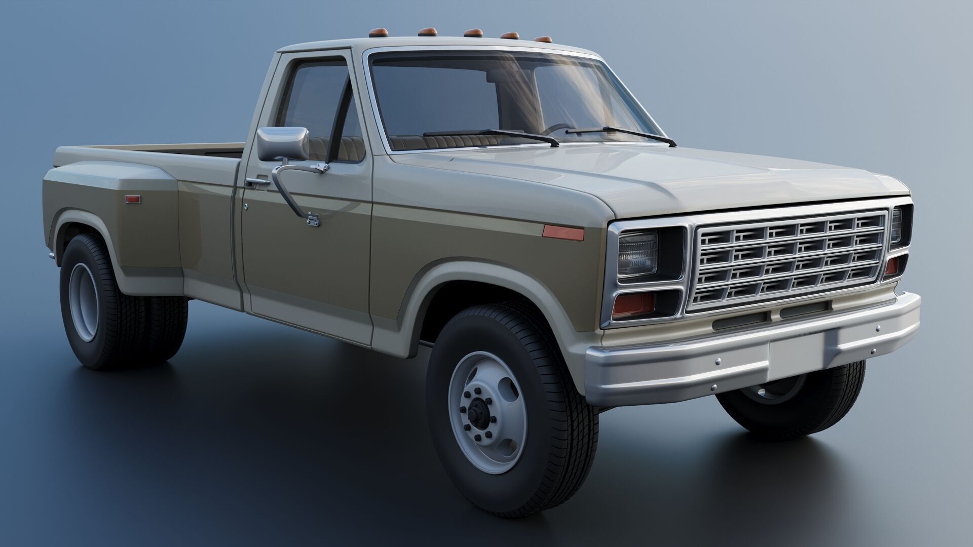 Pickup Truck F-350 Dually 1980 3D print model_10