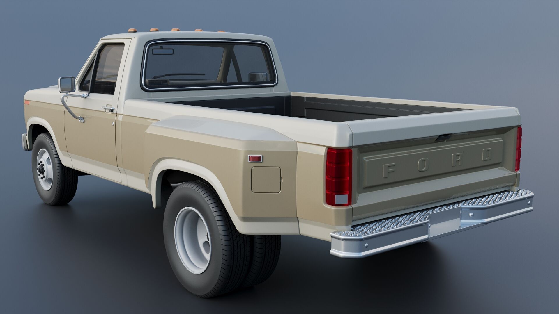 Pickup Truck F-350 Dually 1980 3D print model_4
