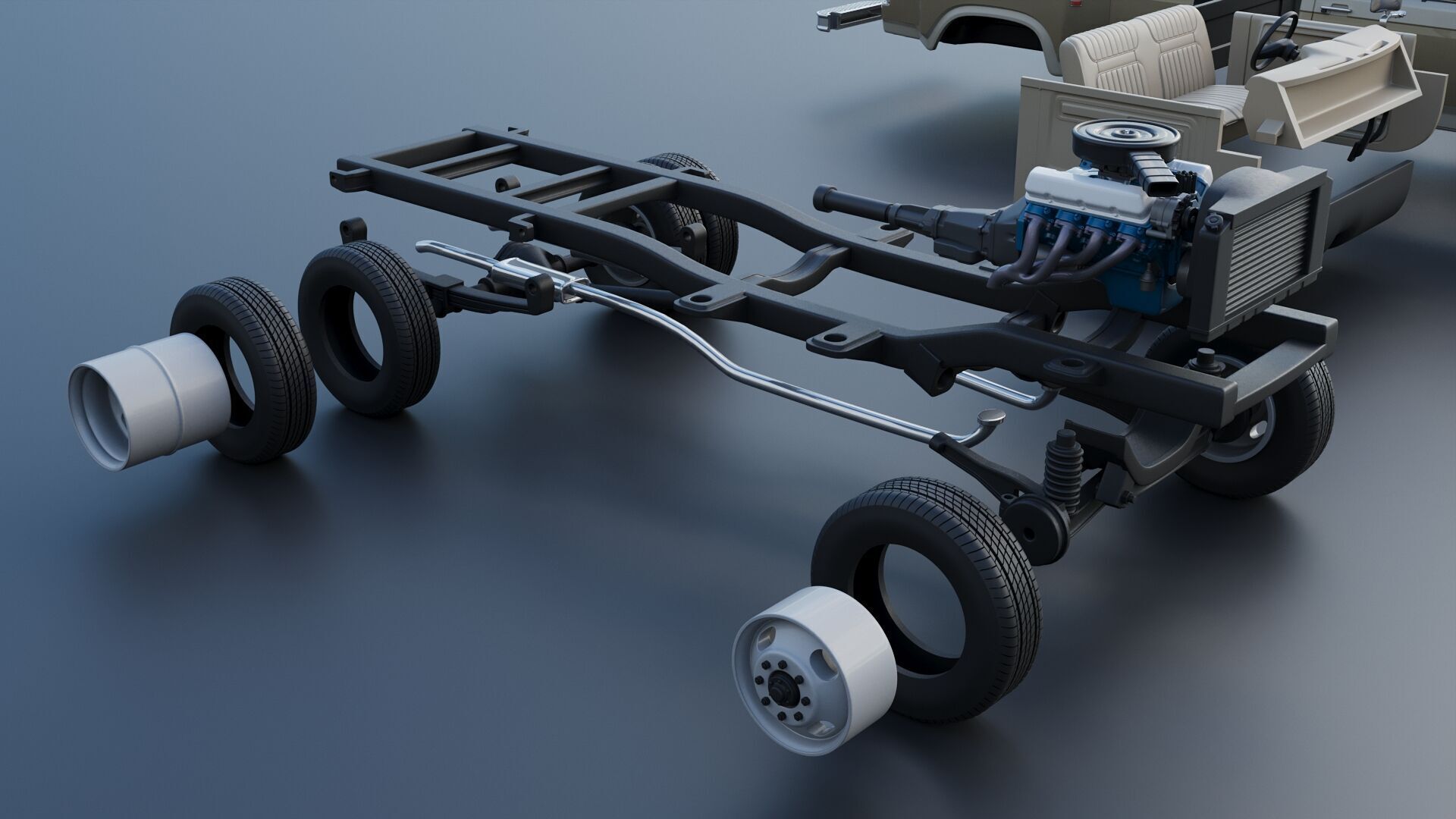 Pickup Truck F-350 Dually 1980 3D print model_29