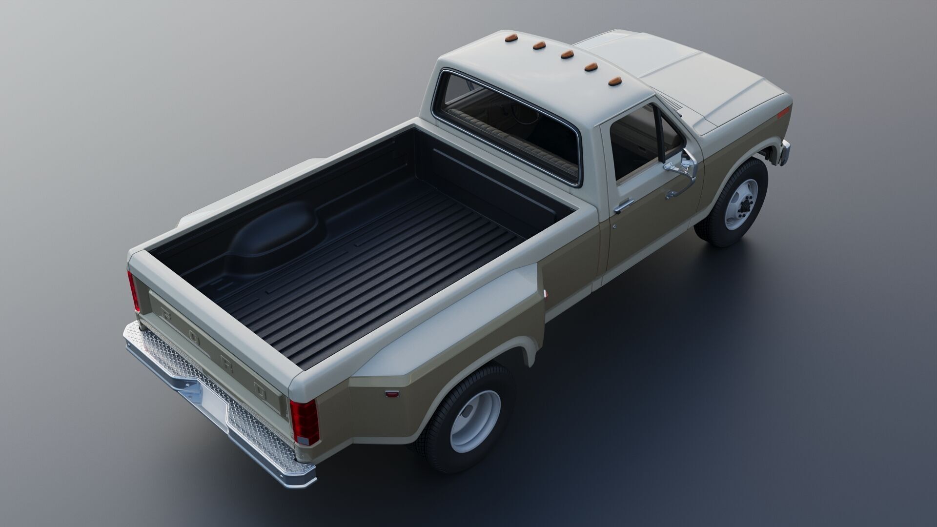 Pickup Truck F-350 Dually 1980 3D print model_7