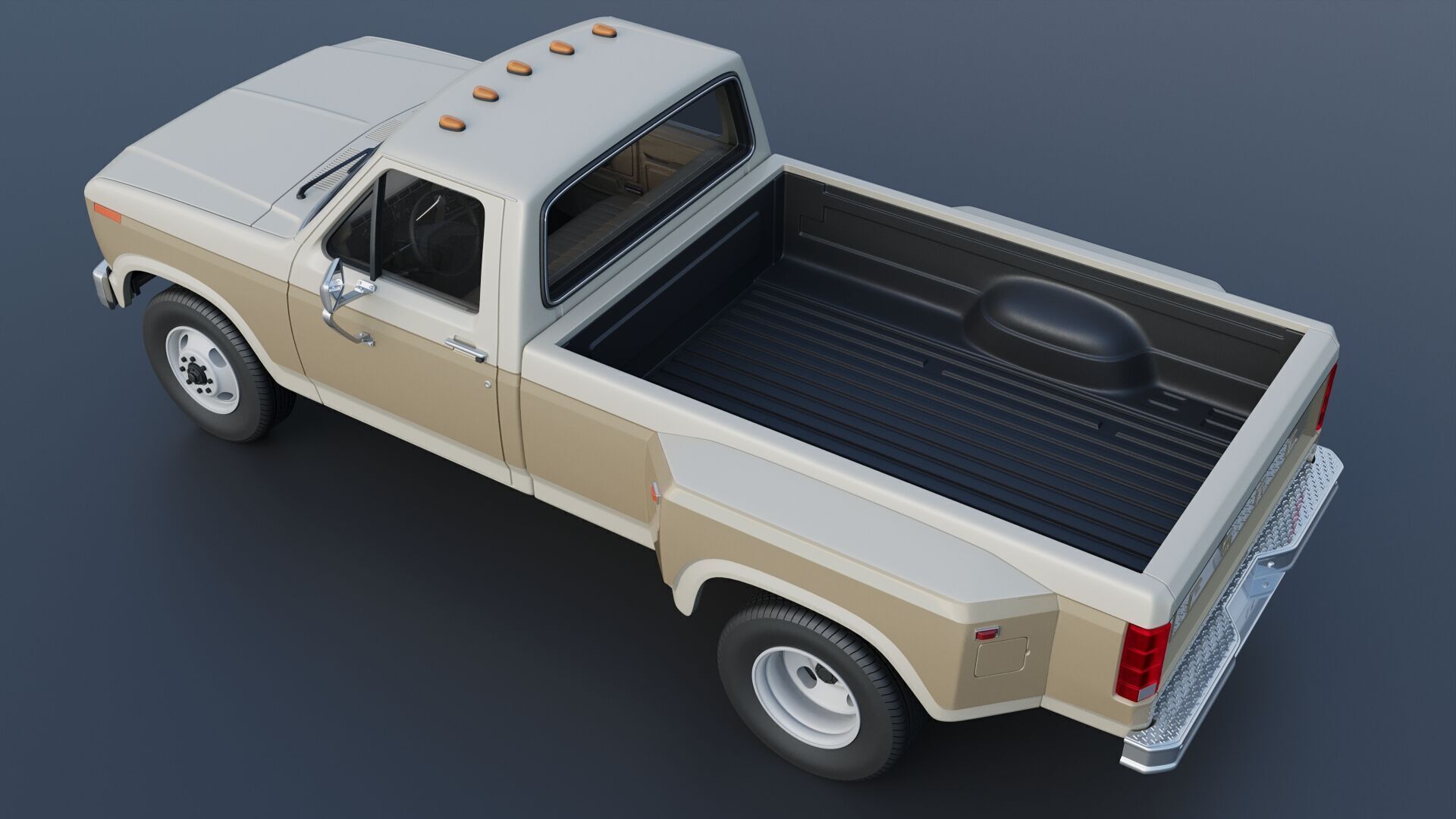 Pickup Truck F-350 Dually 1980 3D print model_5