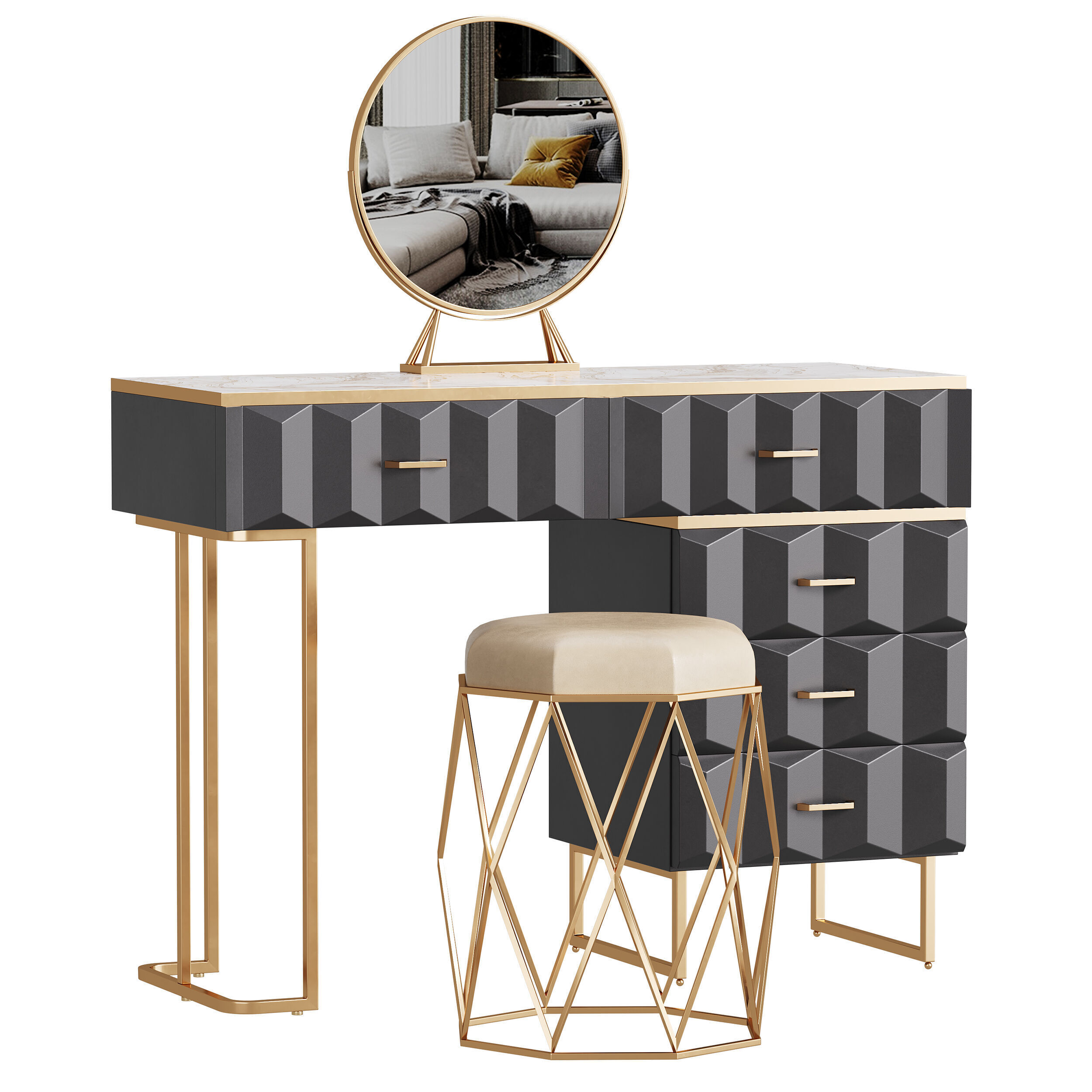 Dressing table 05 3D model_2