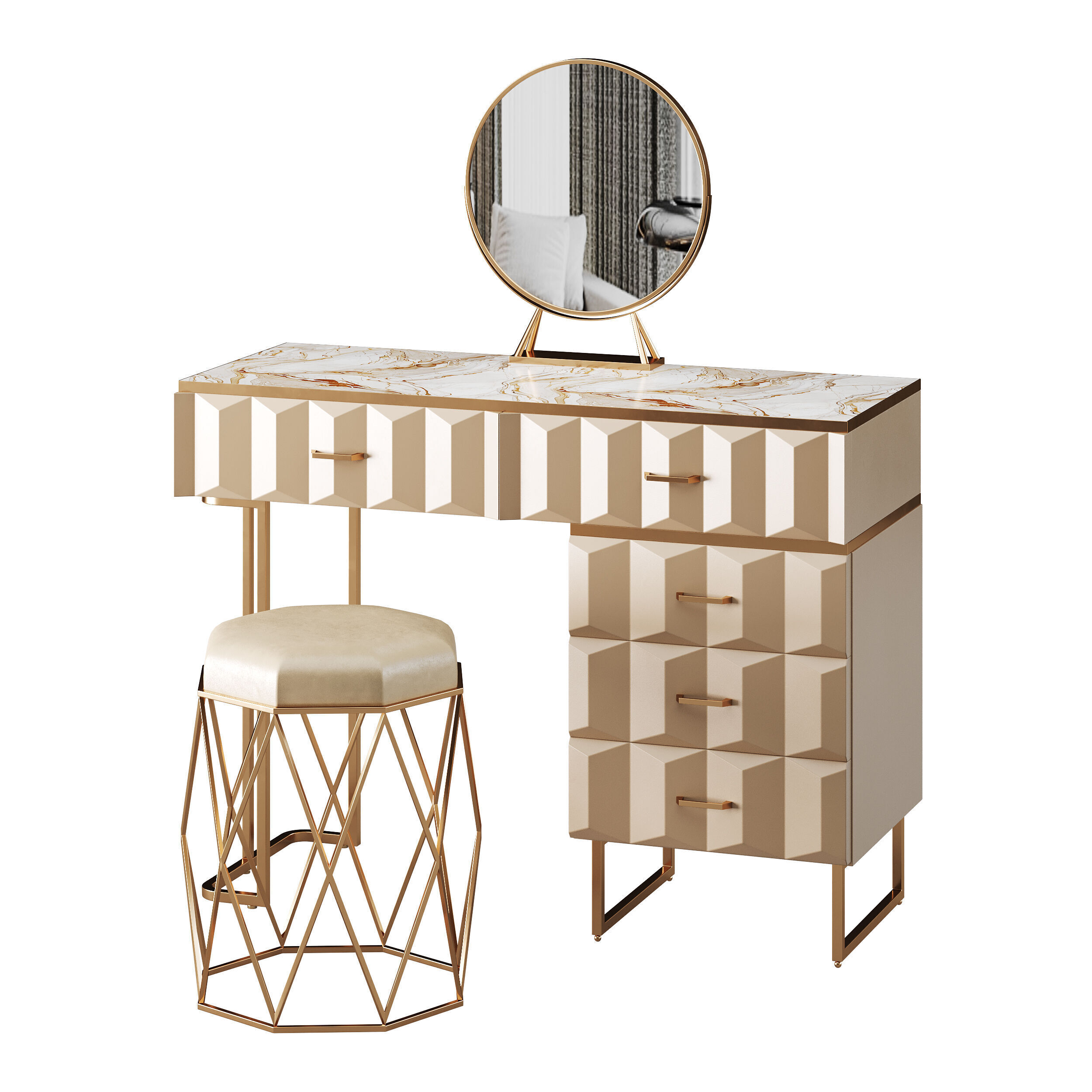 Dressing table 05 3D model_8