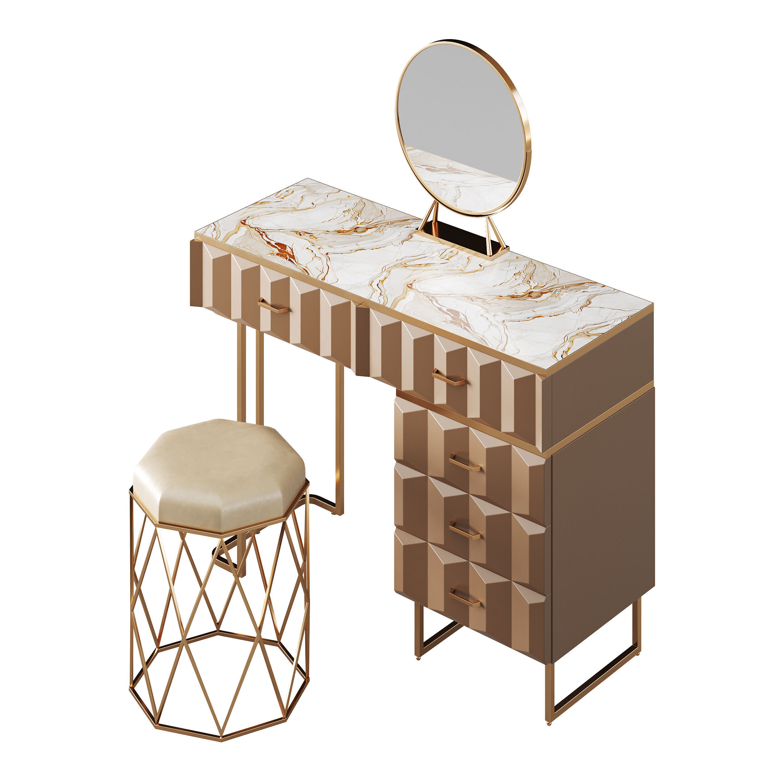 Dressing table 05 3D model_4
