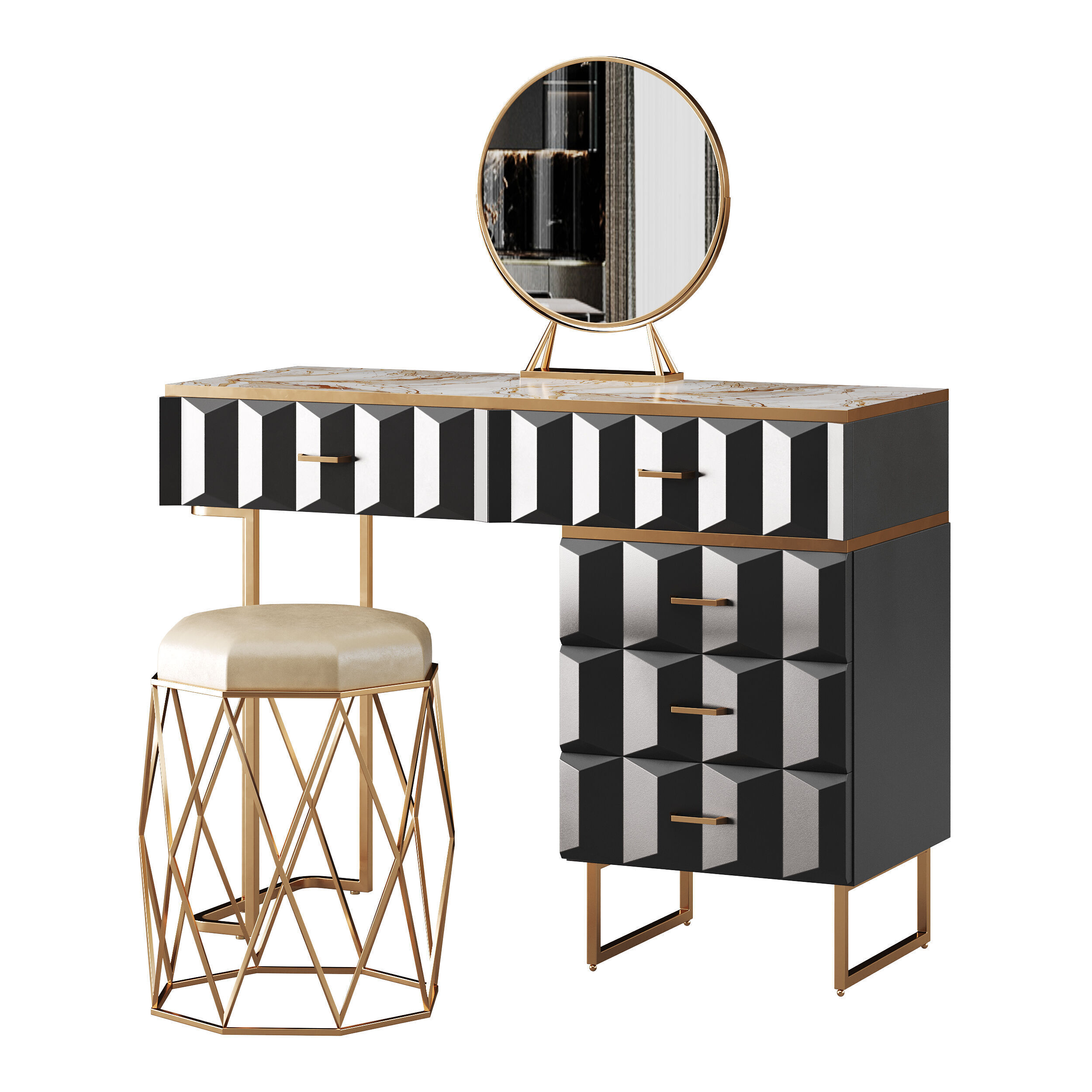 Dressing table 05 3D model_7